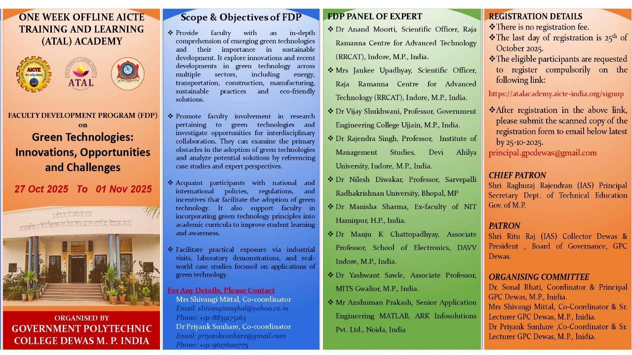 ATAL FDP @ GPC Dewas